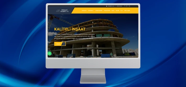 İnşaat & Mimarlık Web Sitesi Scripti